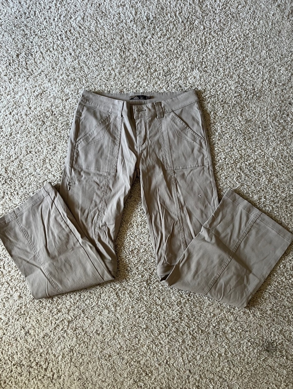 prAna Women's Khaki Convertible Pants Size 6